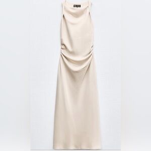Zara Satin Midi Dress